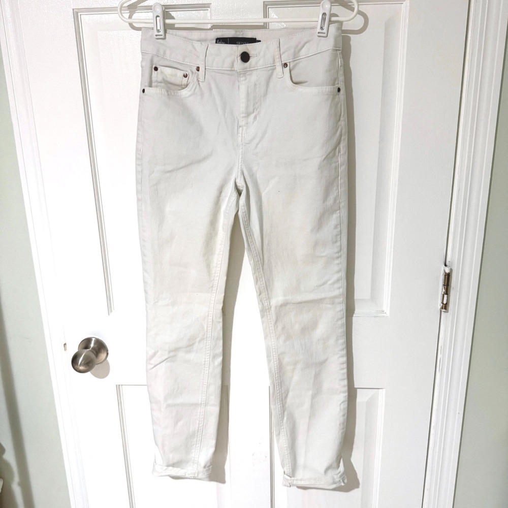 Boden Denim White Skinny Jeans Womens Size US 6R UK 10R Mid Rise Stretch Ankle